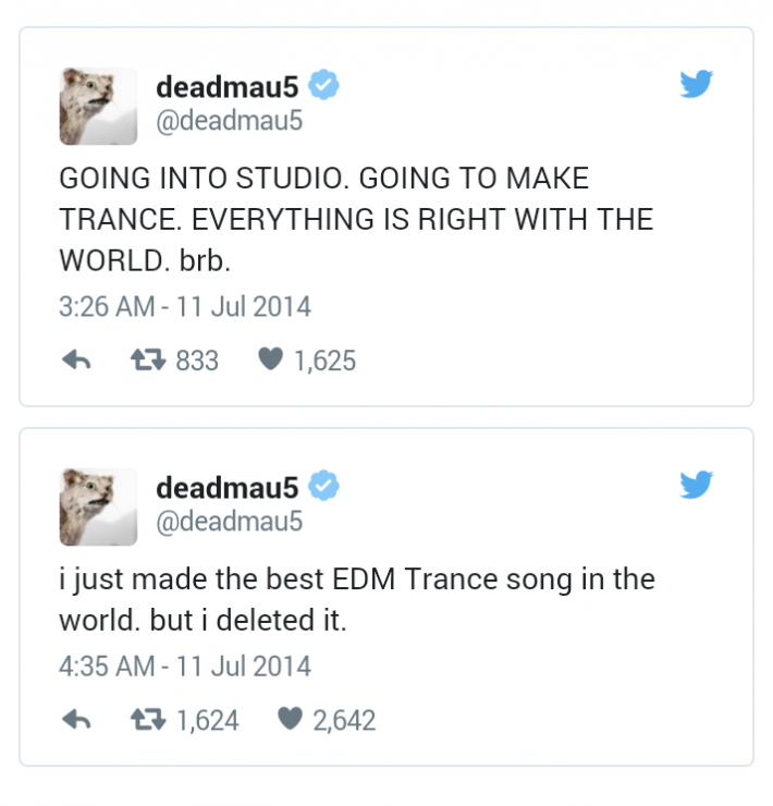 twitter DeadMau5 e Armim van Buuren 2