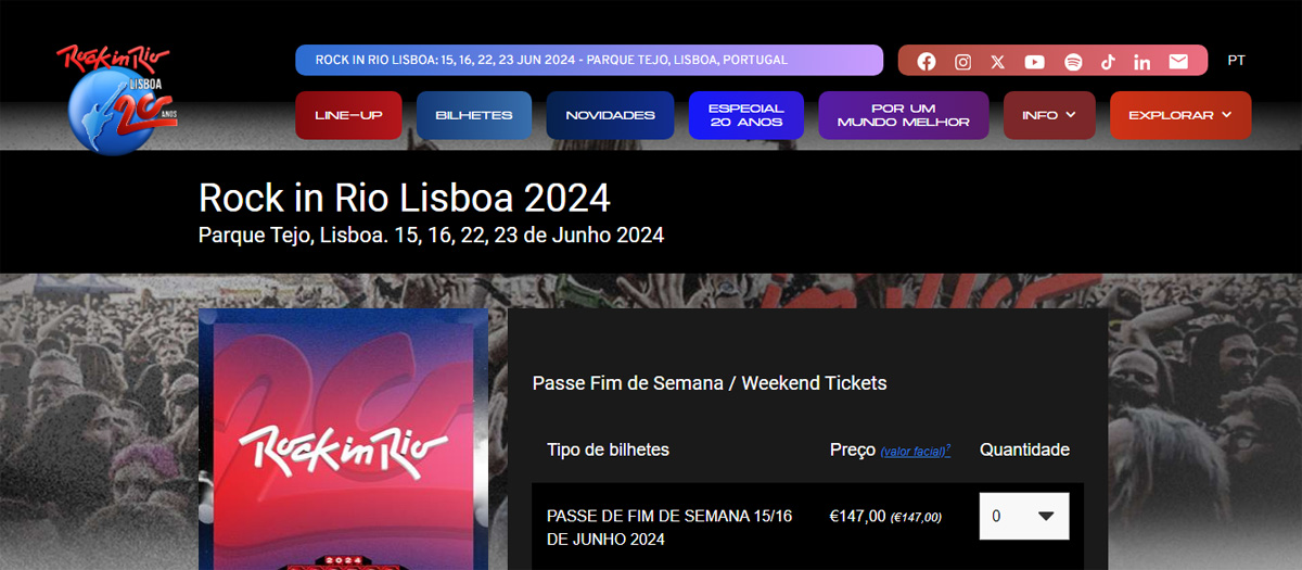 Rock In Rio - Rock in Rio Lisboa 2024 Bilhetes