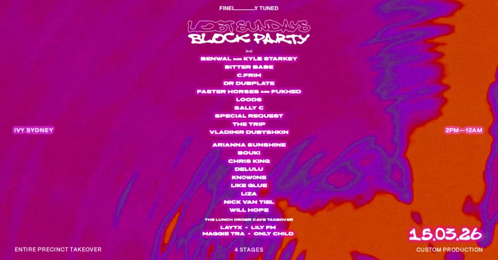 “Lost Sundays Block Party” revela a programação de um festival de quatro palcos