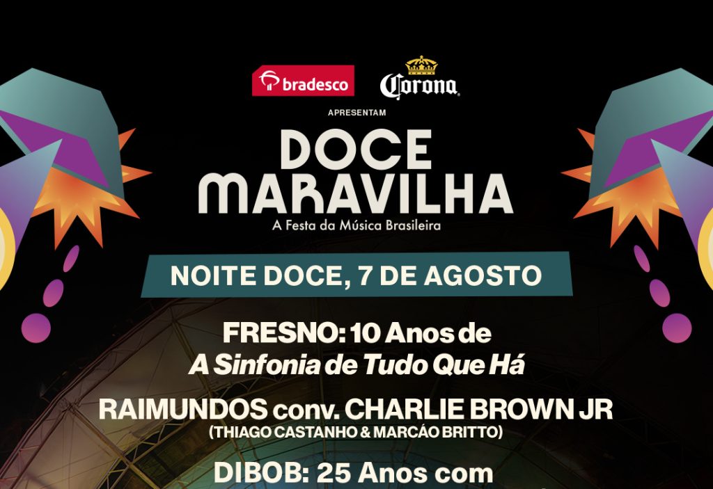 Festival Doce Maravilha abre hoje a venda geral de ingressos para a Noite Doce