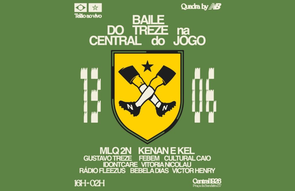Estreia do Brasil tem watch party da New Balance em parceria com o Baile do Treze