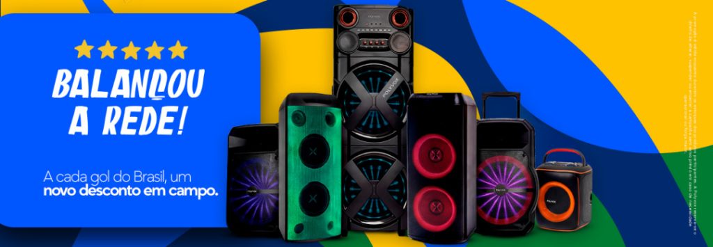 Gol do Brasil vira desconto em campanha da Polyvox para a Copa