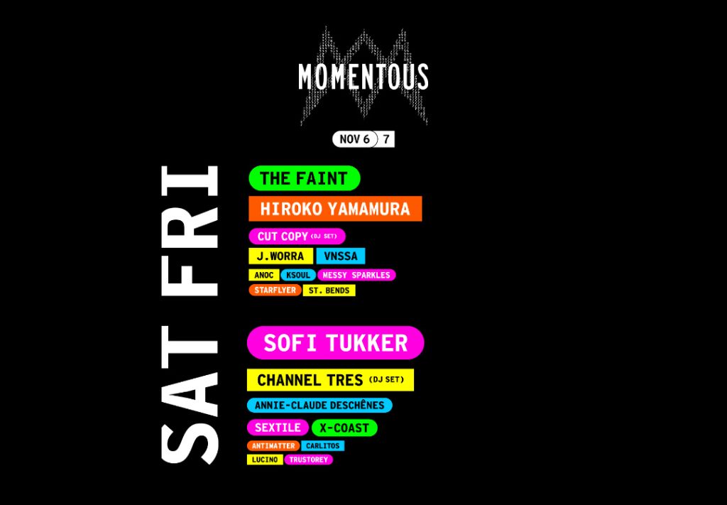 Momentary revela a programação diária do Momentous Festival de 2026