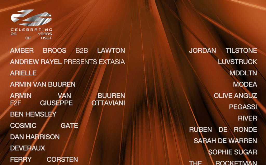 Anúncio da programação do State of Trance London!