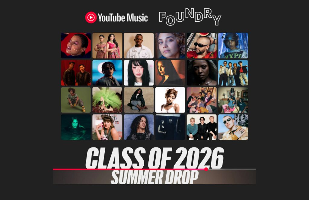 YouTube Music anuncia novos artistas do Foundry 2026